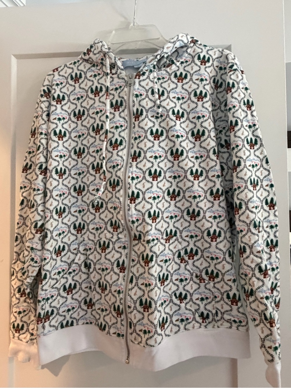 Hill House Holiday Print Zip-Up Hoodie